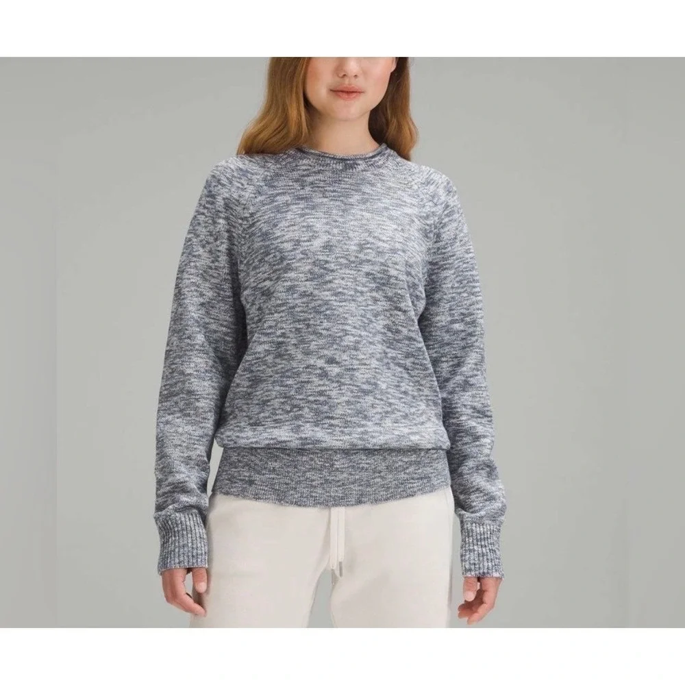 Lululemon Boxy Cotton Blend Sweater Nigh Sea / True Navy / Black‎ / Iron Blue XL
